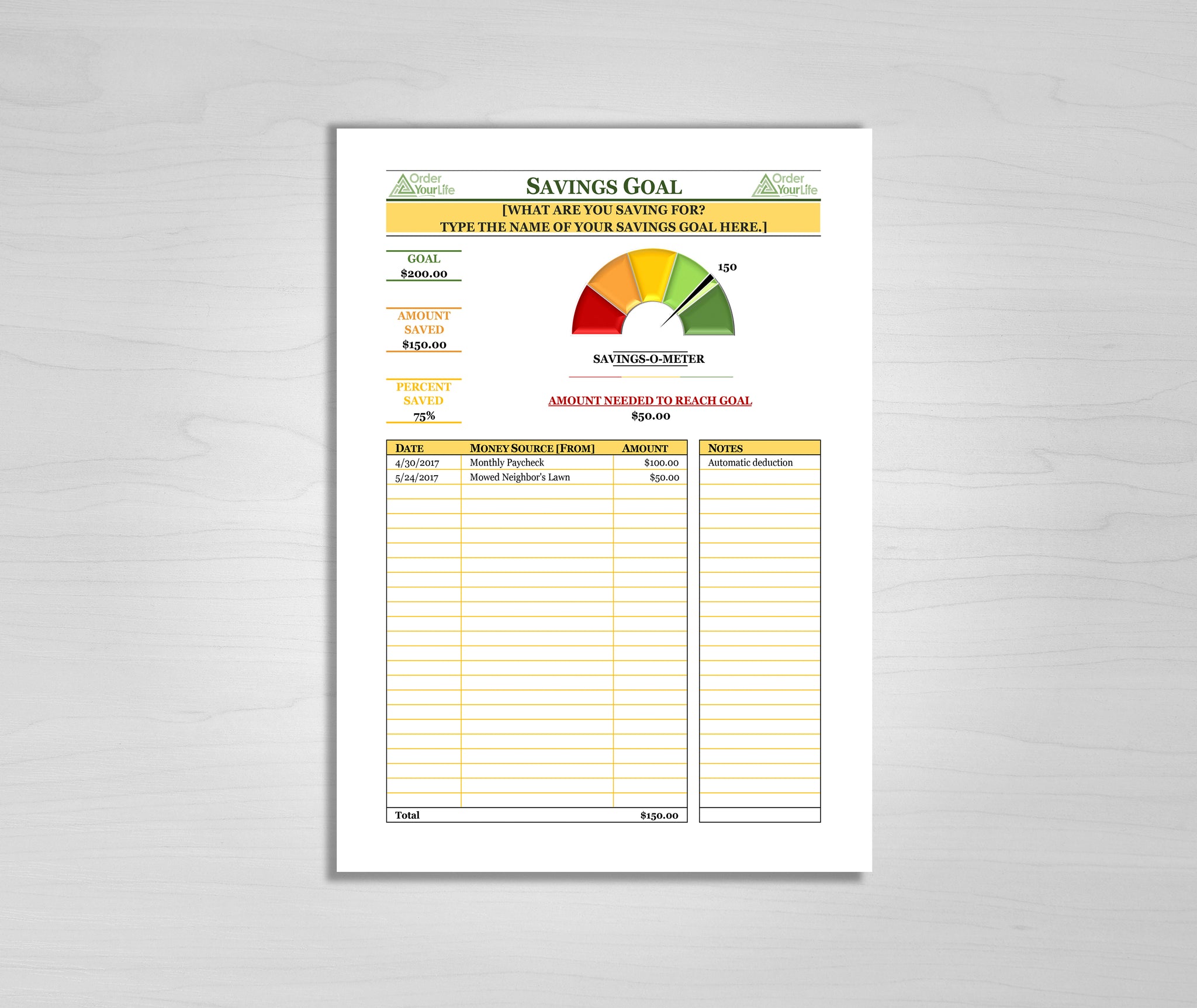 Savings Tracker