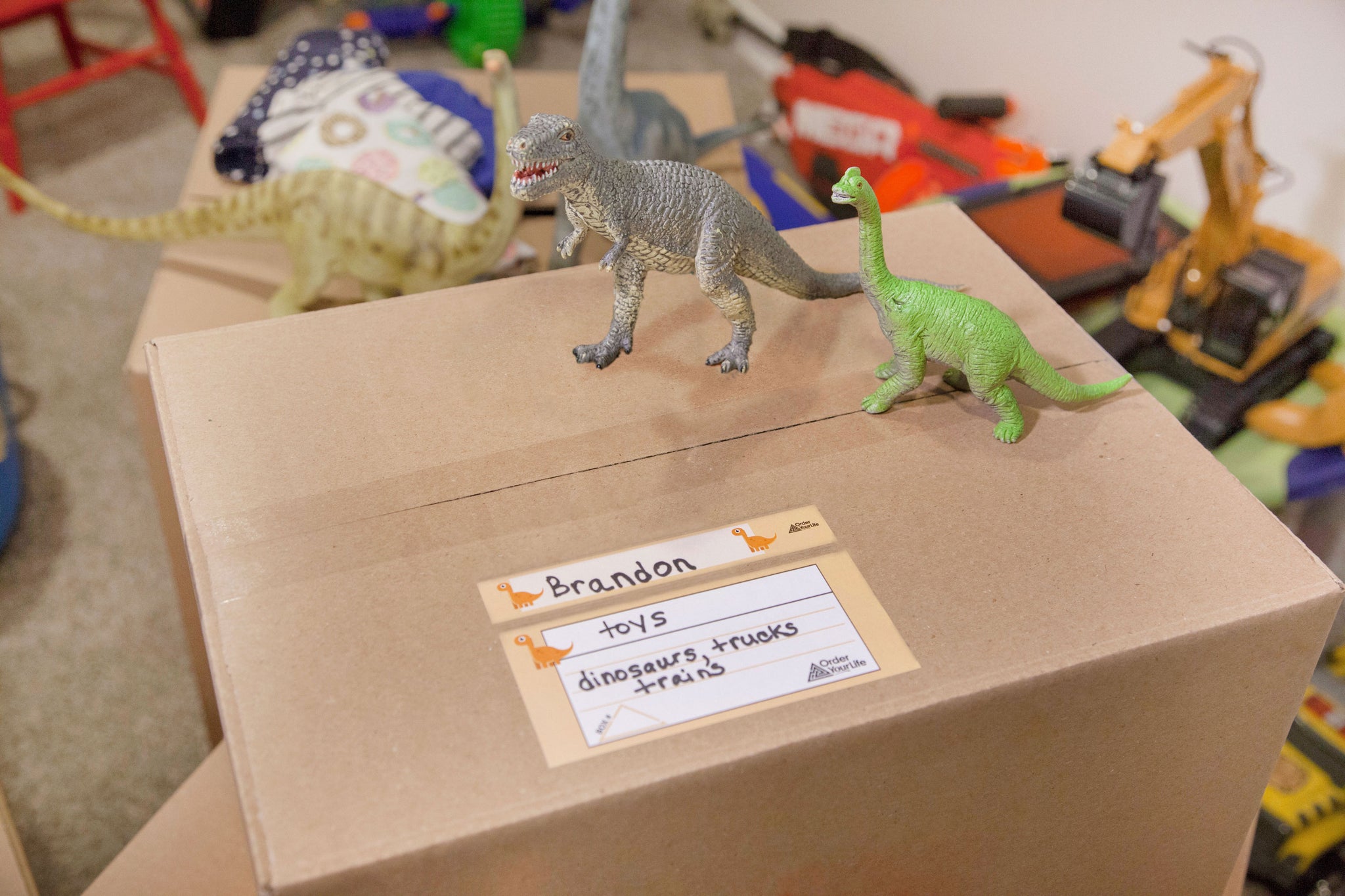 Child’s Room Moving Labels (Orange)