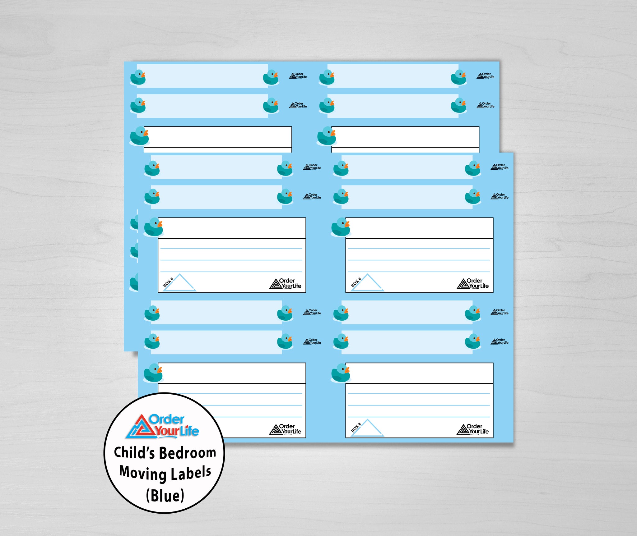 Child’s Room Moving Labels (Blue)