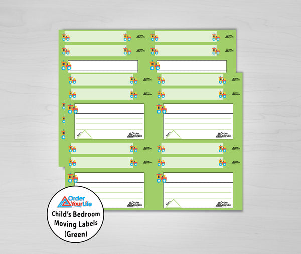 Child’s Room Moving Labels (Green)