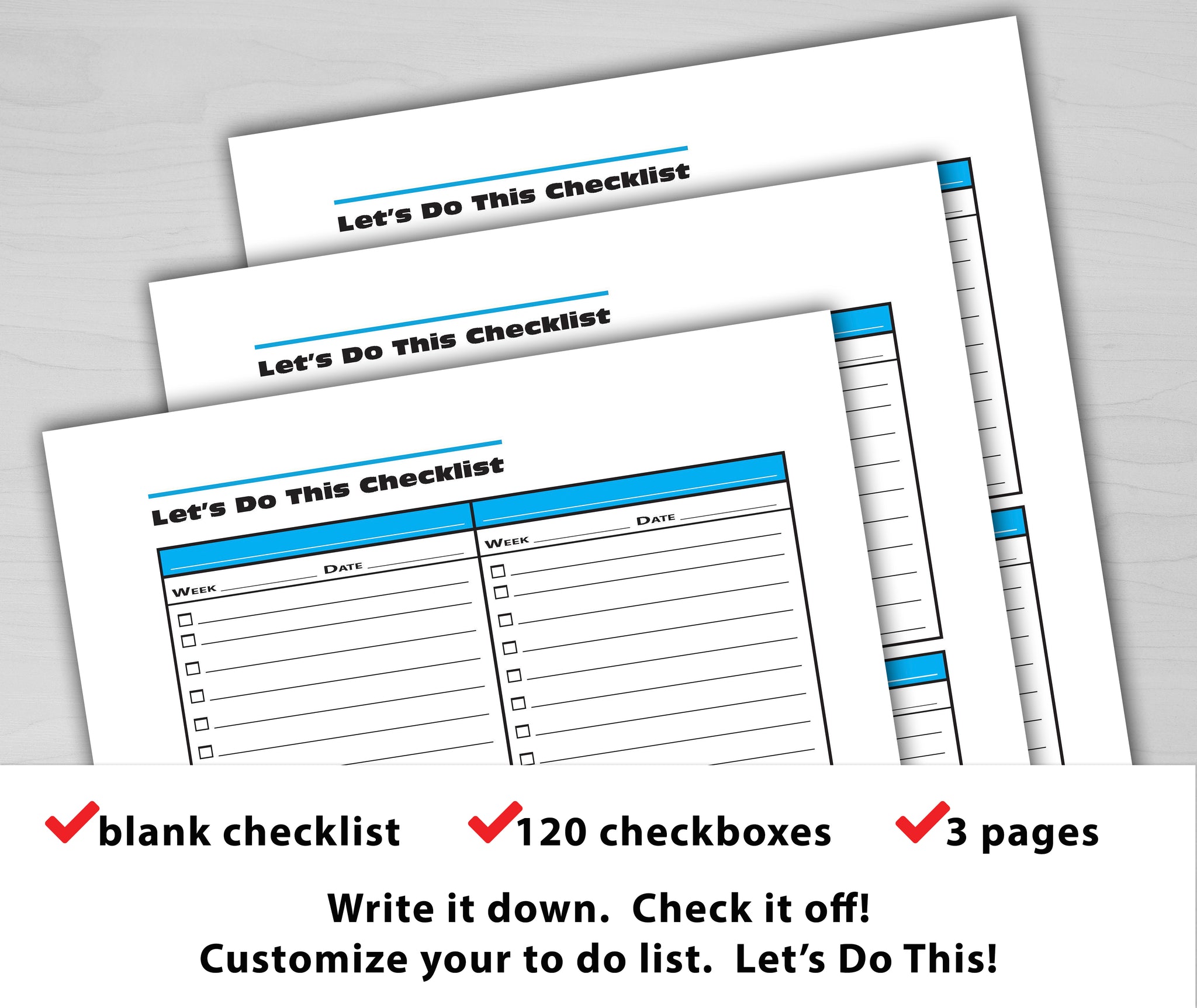 Let’s Do This Checklist (Blank Checklist)